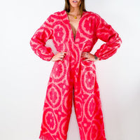 Emma Candlewick Long Sleeve Jumpsuit