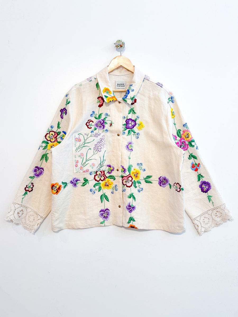 Marley embroidered linen shirt