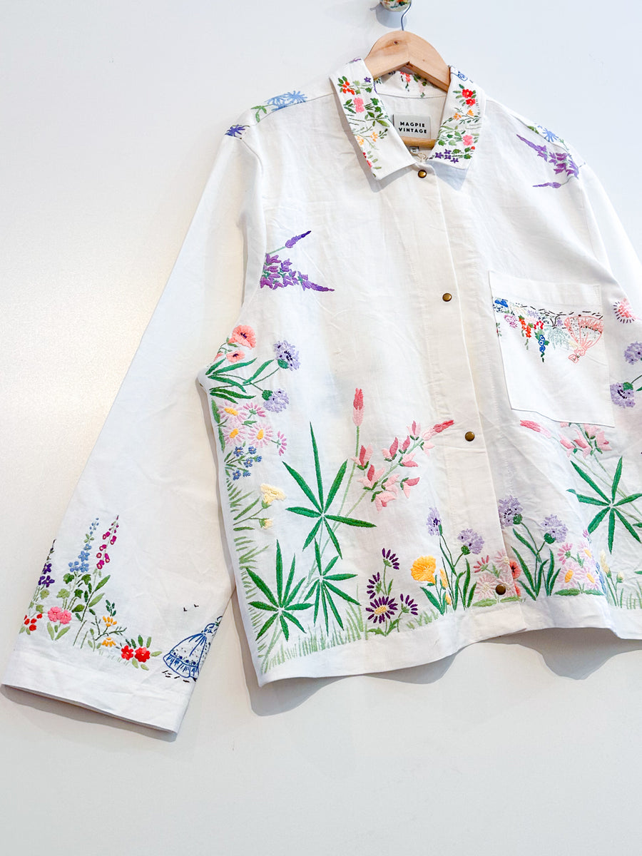 Marley embroidered linen shirt