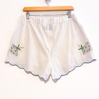 Liv embroidered linen shorts