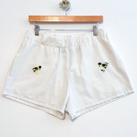 Liv embroidered linen shorts