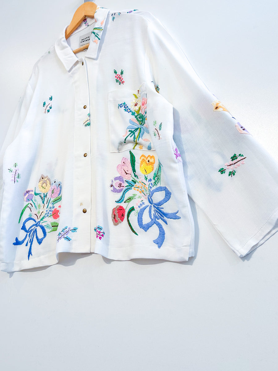 Marley embroidered linen shirt