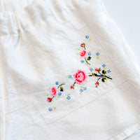 Liv embroidered linen shorts