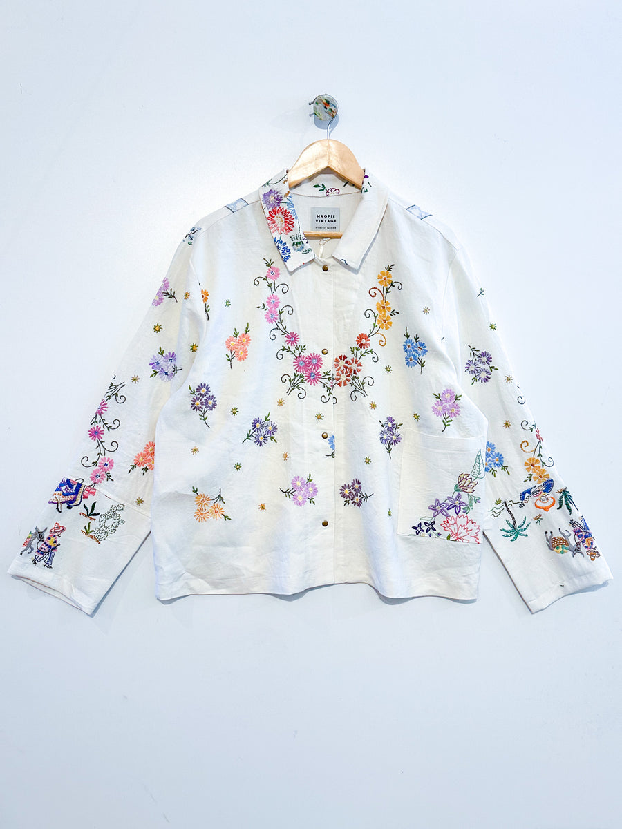 Marley embroidered linen shirt