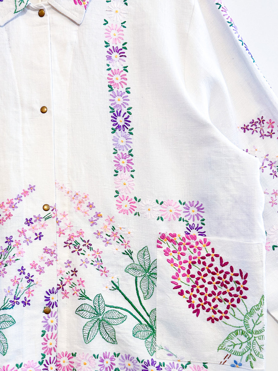 Marley embroidered linen shirt