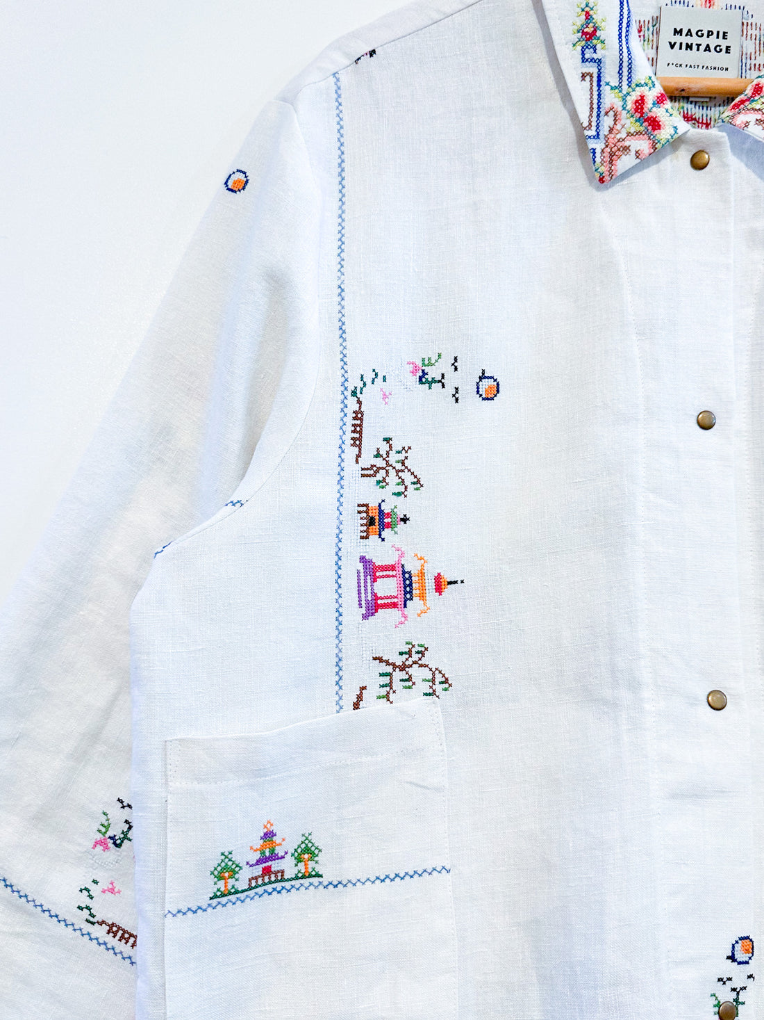 Marley embroidered linen shirt