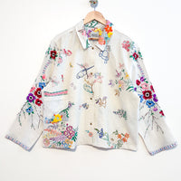 Marley embroidered linen shirt