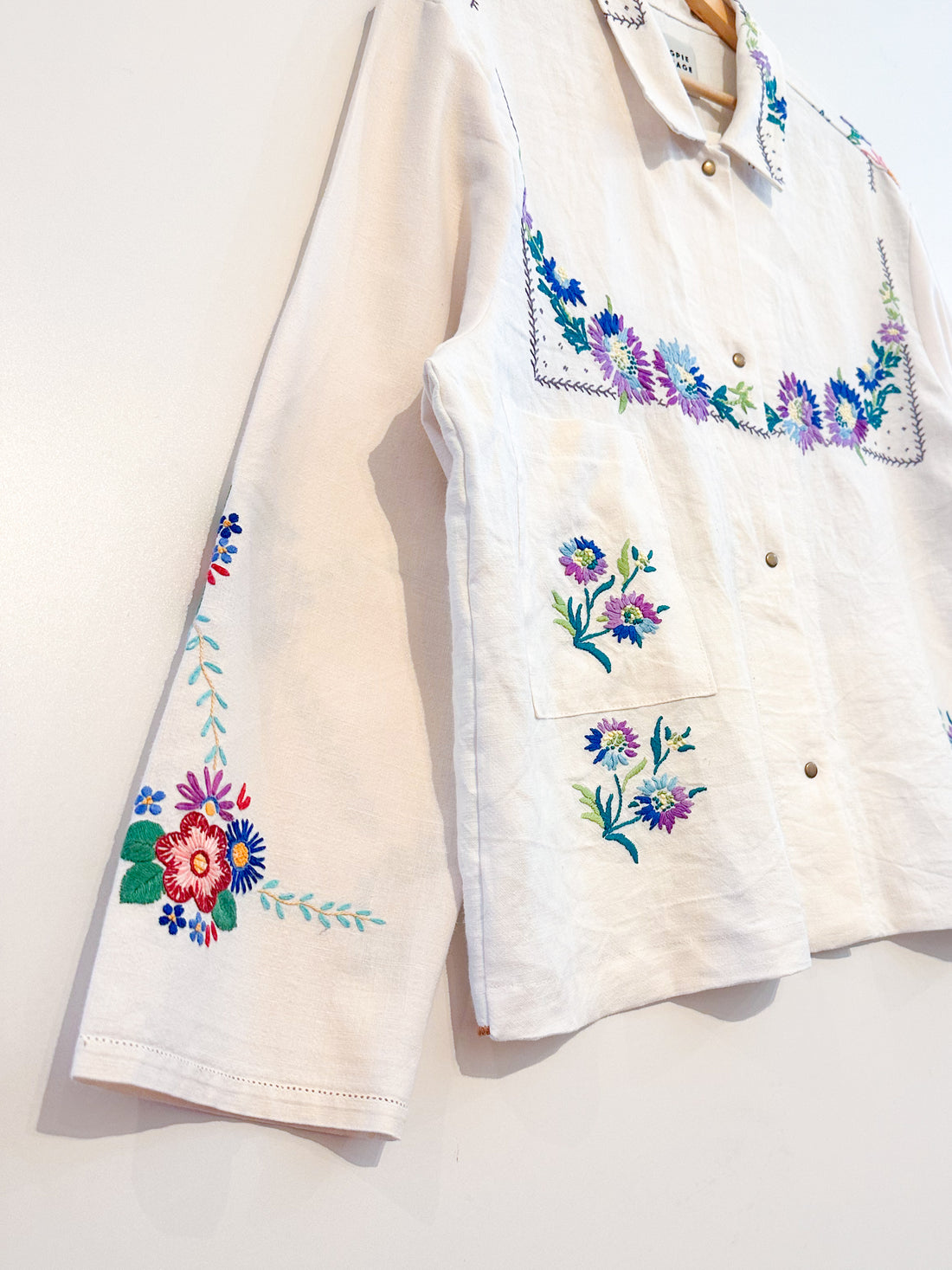 Marley embroidered linen shirt