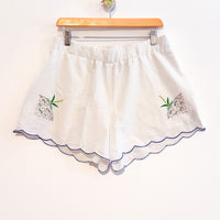 Liv embroidered linen shorts