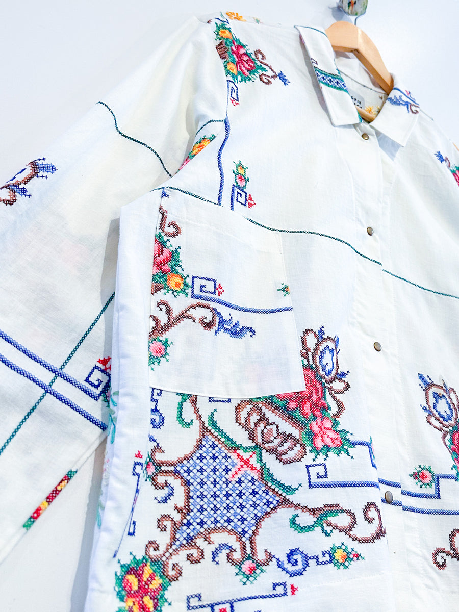 Marley embroidered linen shirt