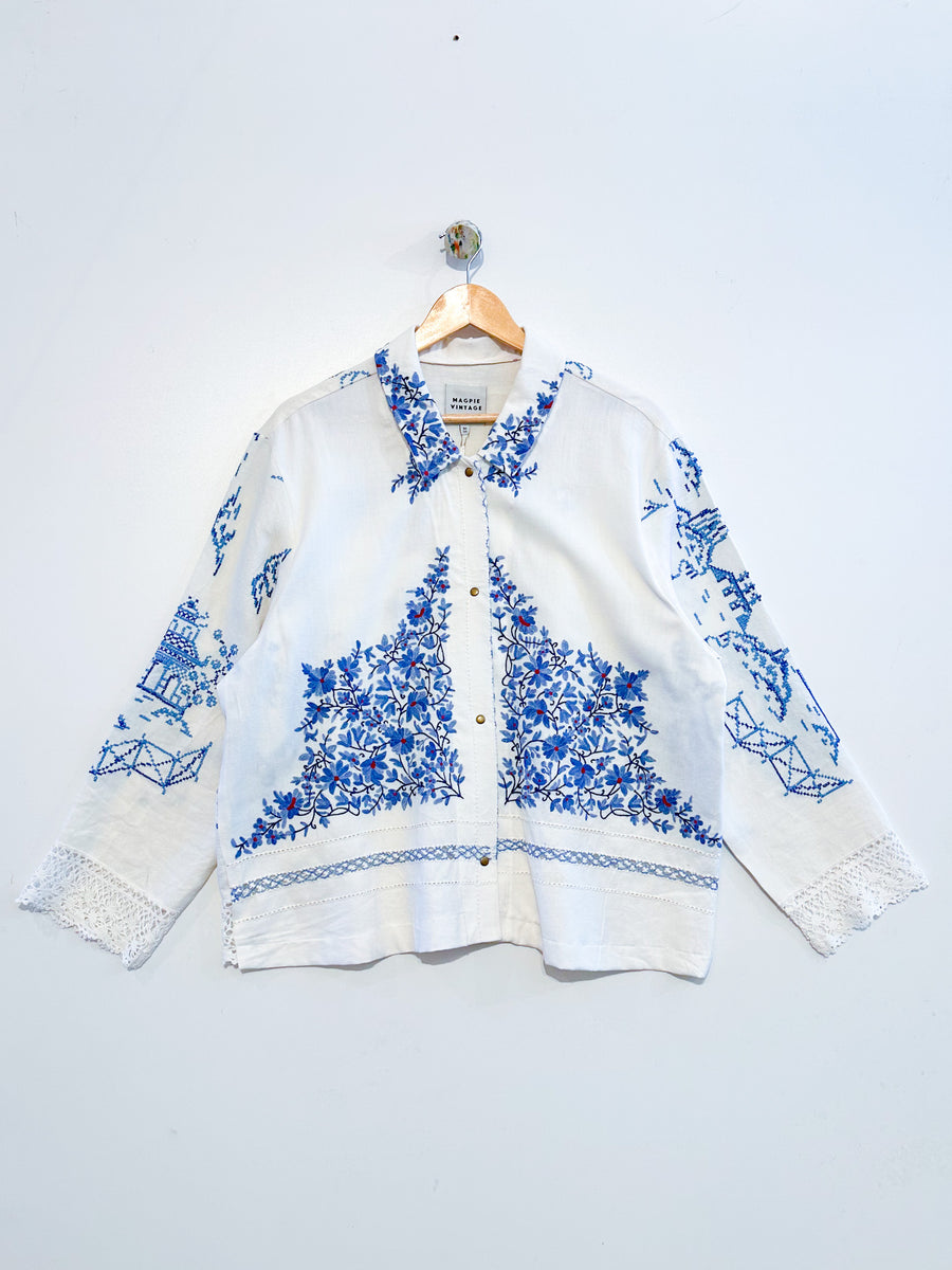 Marley embroidered linen shirt