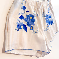 Liv embroidered linen shorts