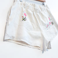 Liv embroidered linen shorts