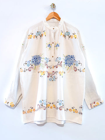 Margo Hand Embroidered Linen Dress