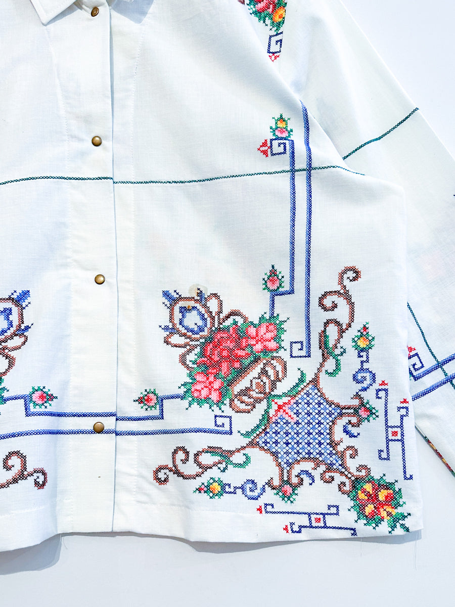 Marley embroidered linen shirt