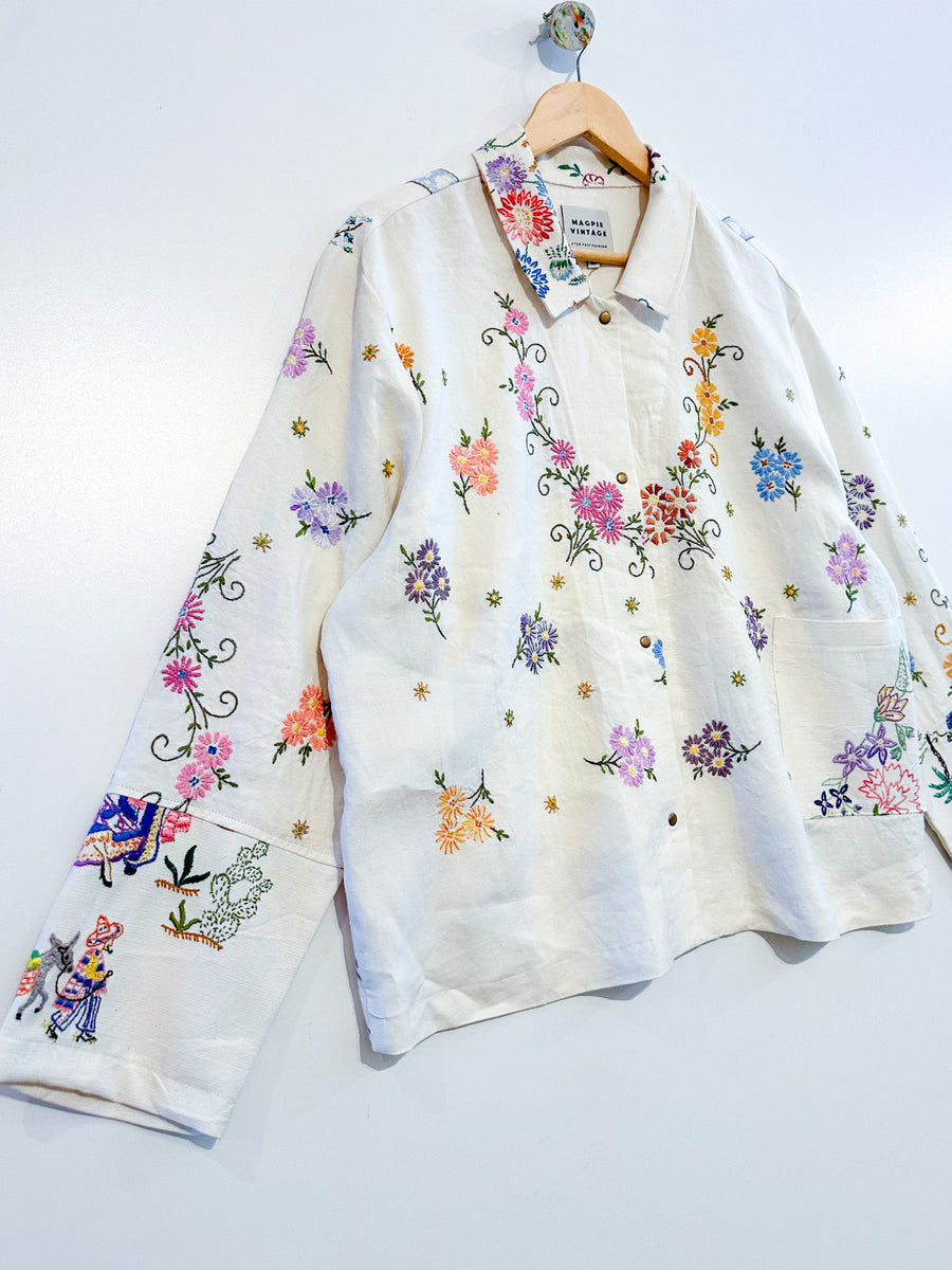 Marley embroidered linen shirt