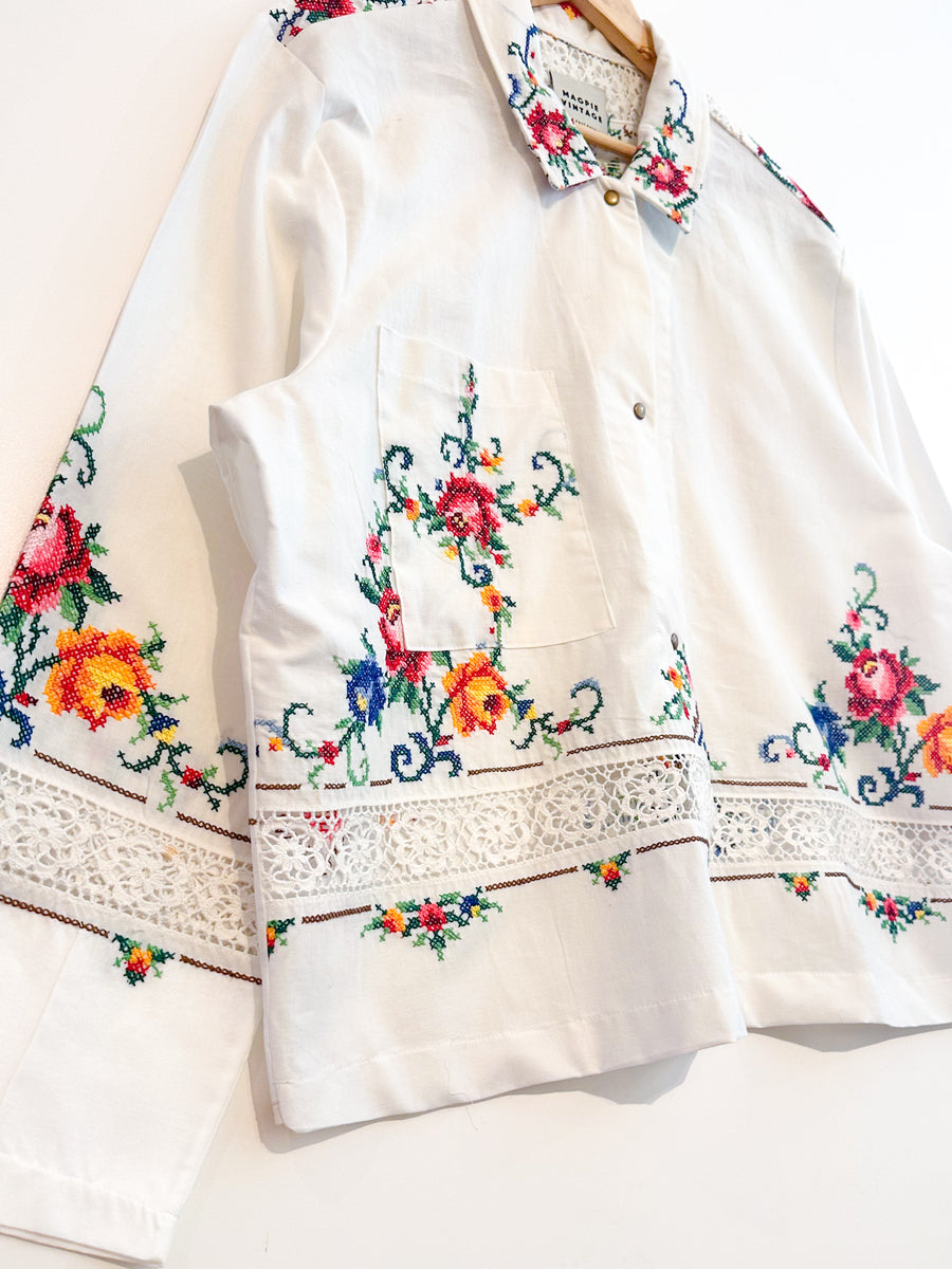 Marley embroidered linen shirt