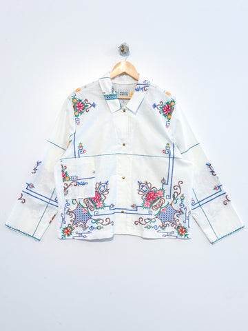 Marley embroidered linen shirt