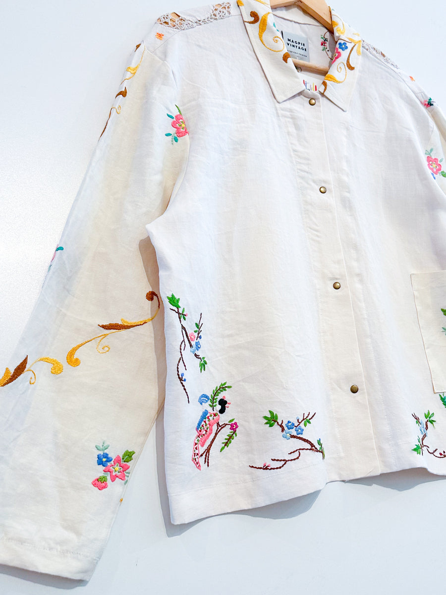 Marley embroidered linen shirt