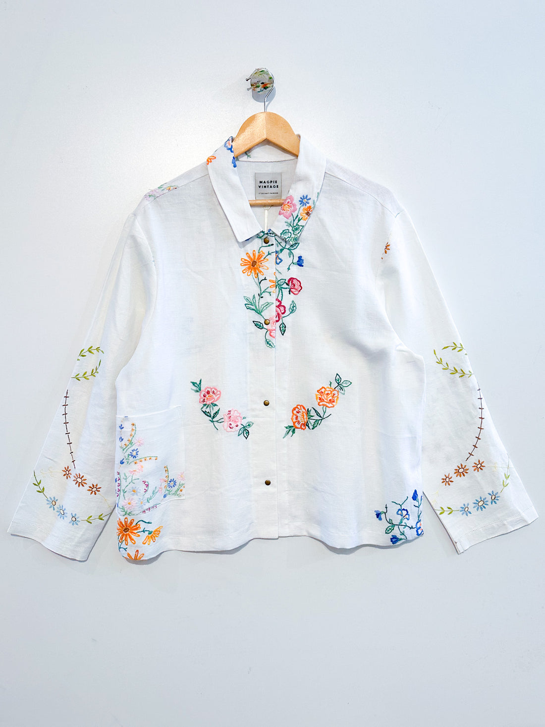 Marley embroidered linen shirt