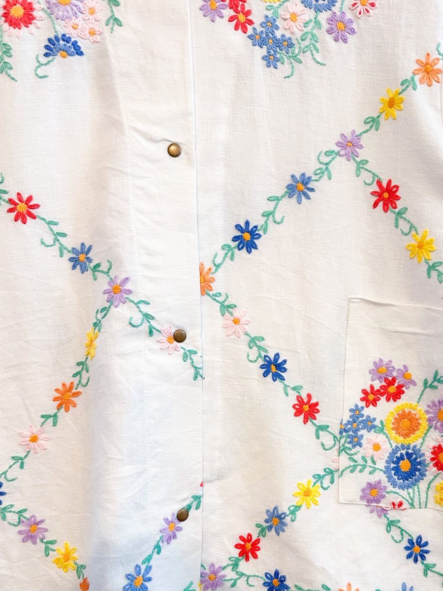 Marley embroidered linen shirt