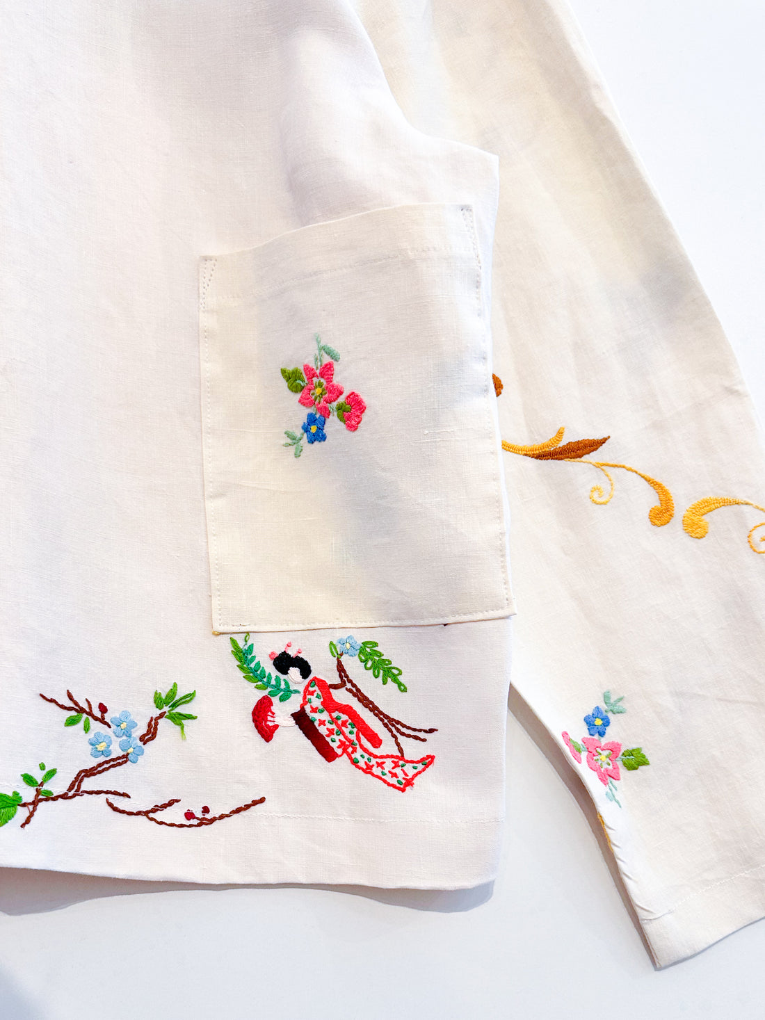 Marley embroidered linen shirt