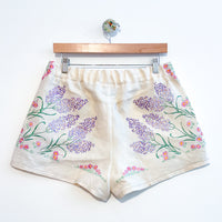 Liv embroidered linen shorts