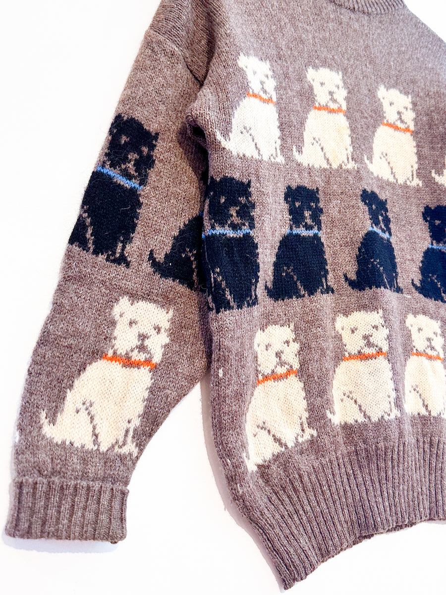 Vintage Dog Print Jumper