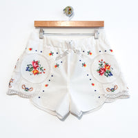 Liv embroidered linen shorts