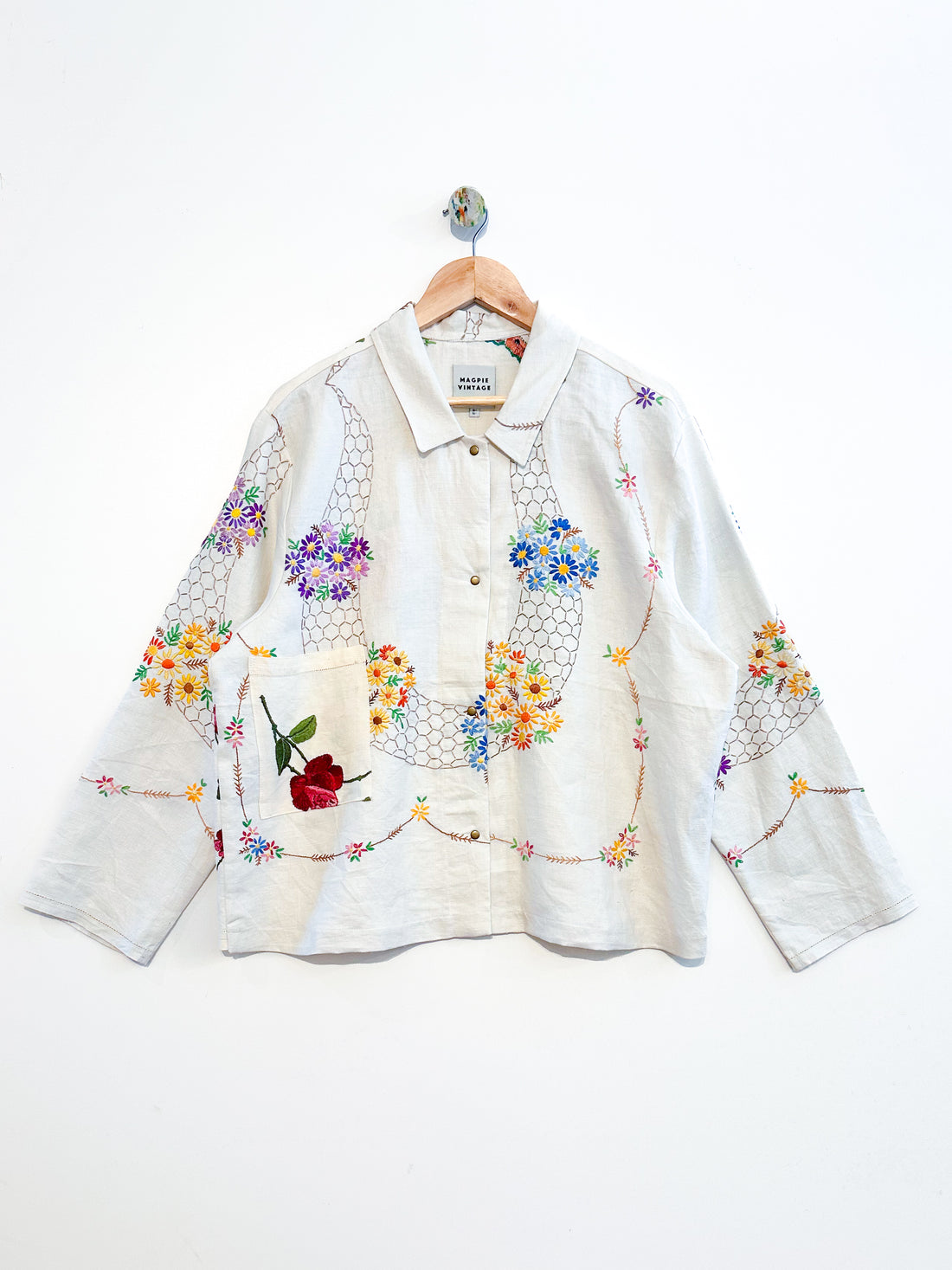 Marley embroidered linen shirt