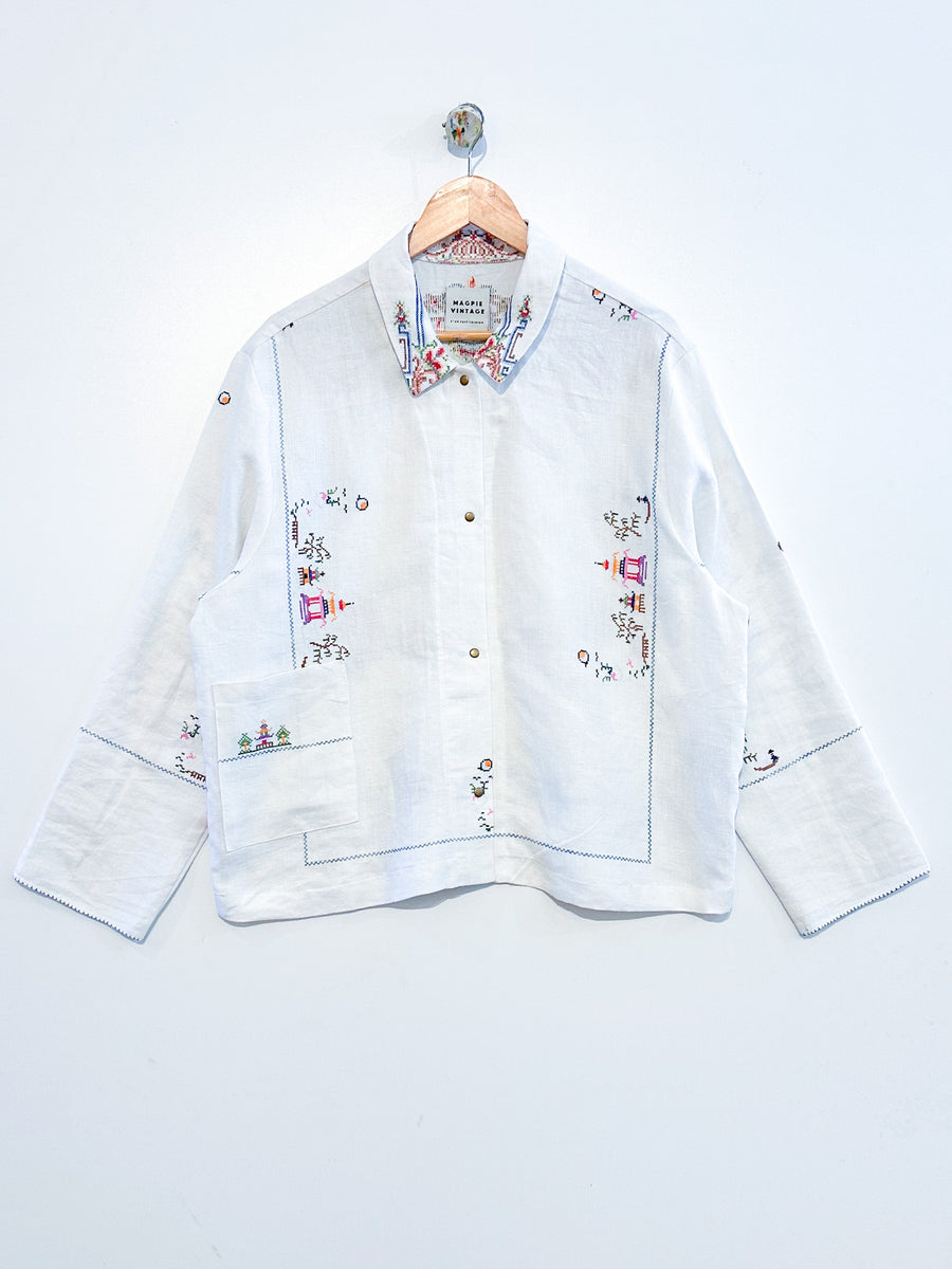 Marley embroidered linen shirt