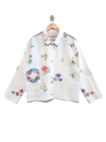 Marley embroidered linen shirt