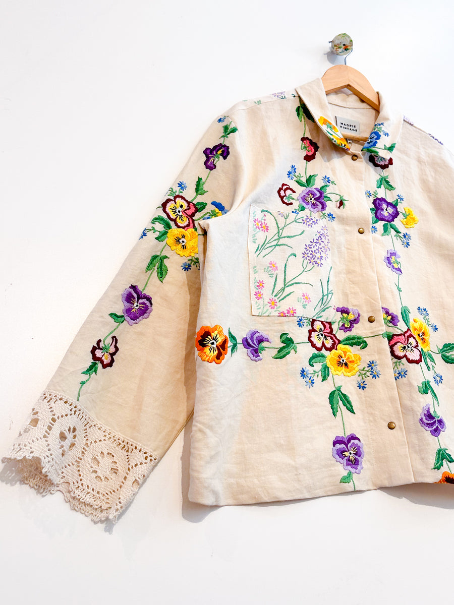 Marley embroidered linen shirt