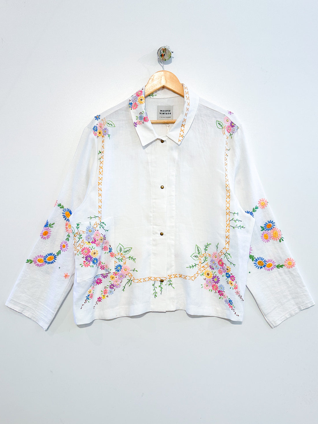 Marley embroidered linen shirt