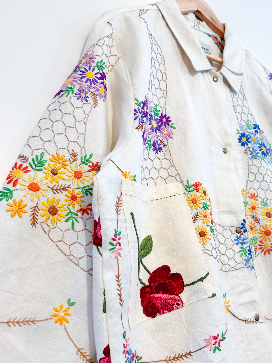 Marley embroidered linen shirt