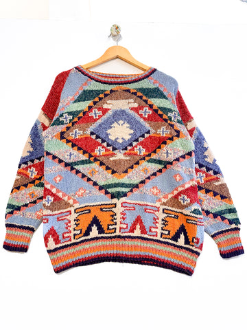 Vintage geometric jumper