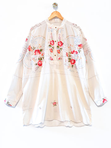 Margo Hand Embroidered Linen Dress