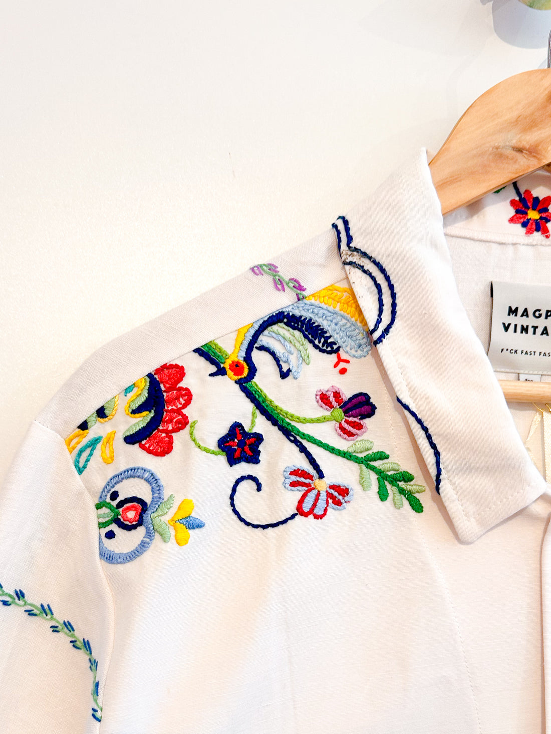 Marley embroidered linen shirt