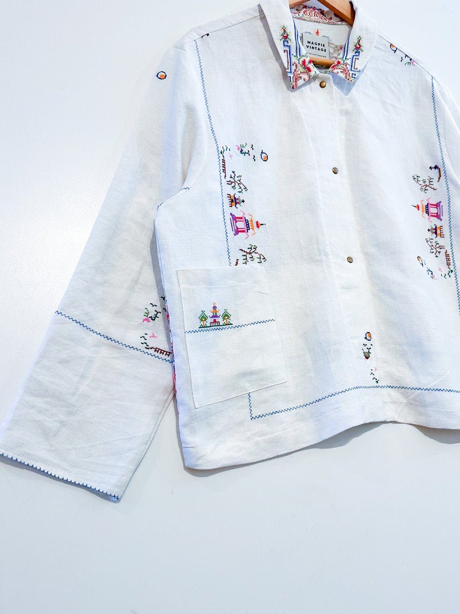 Marley embroidered linen shirt