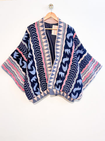 Vintage Knitted Wide Sleeve Cardigan