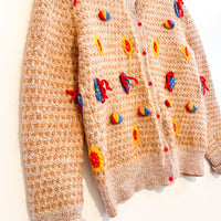 Vintage Hand Knitted Dimensional Cardigan