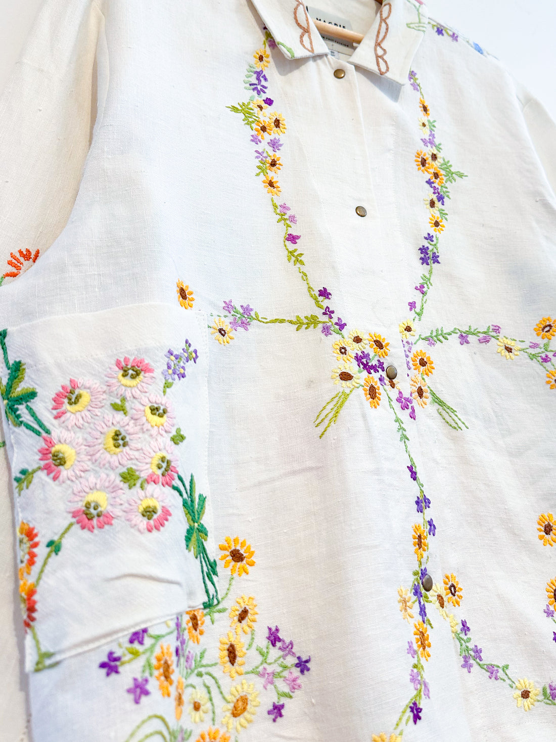 Marley embroidered linen shirt