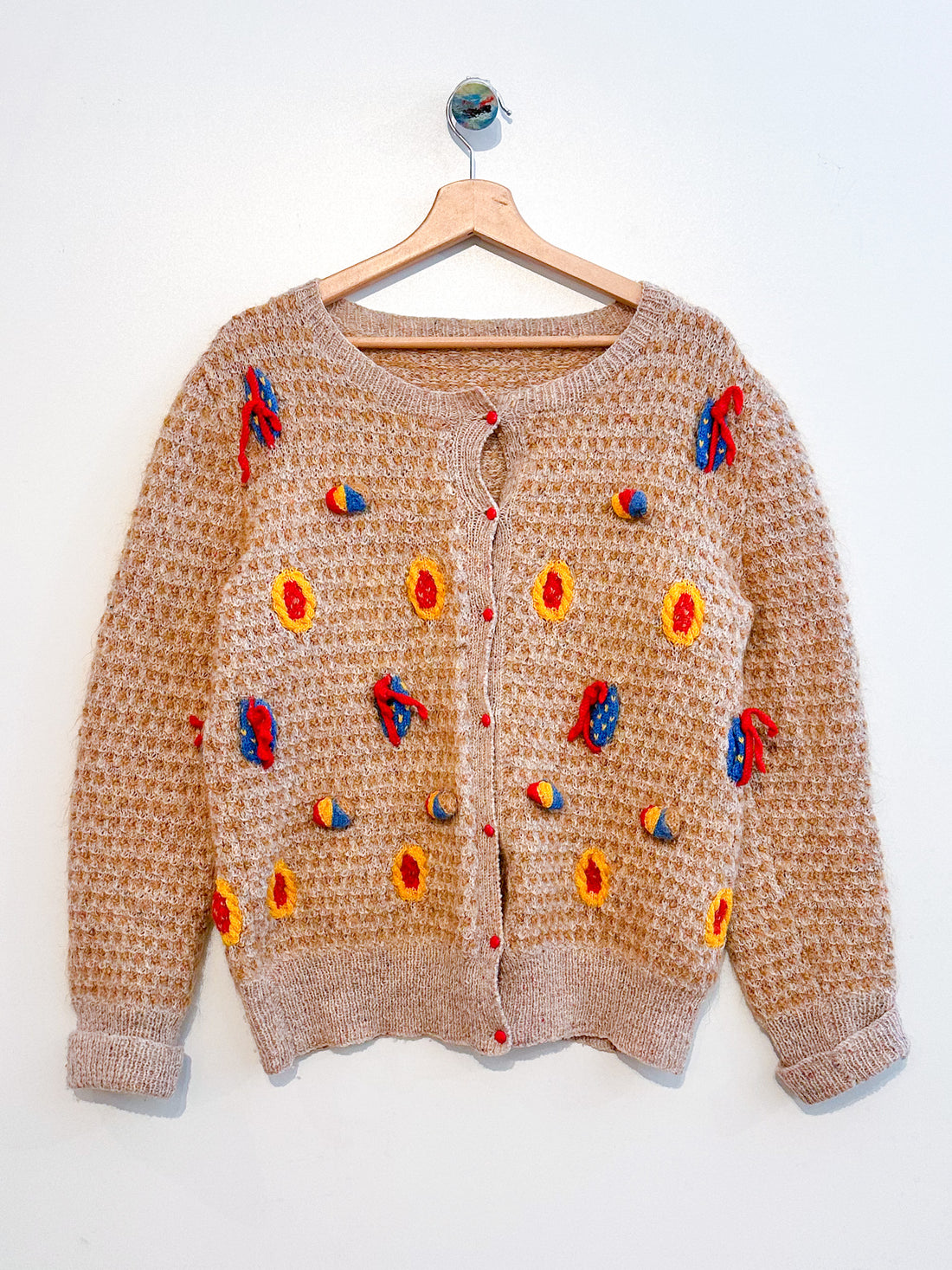 Vintage Hand Knitted Dimensional Cardigan