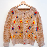 Vintage Hand Knitted Dimensional Cardigan