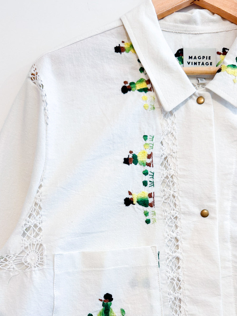 Marley embroidered linen shirt