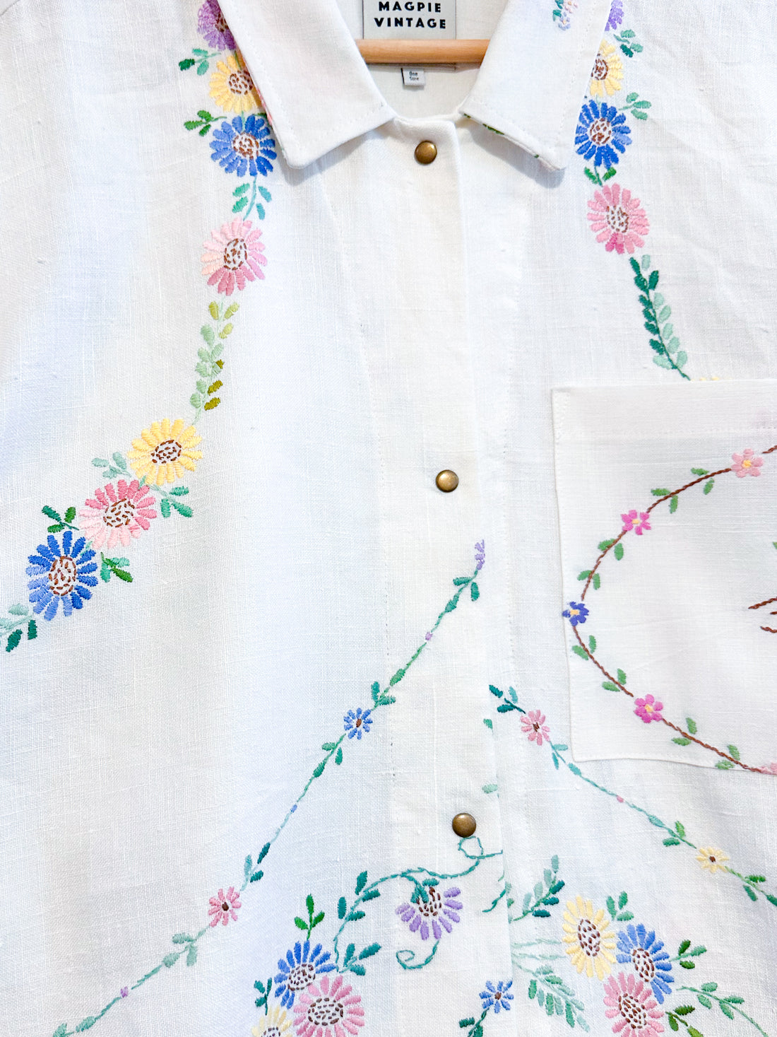 Marley embroidered linen shirt