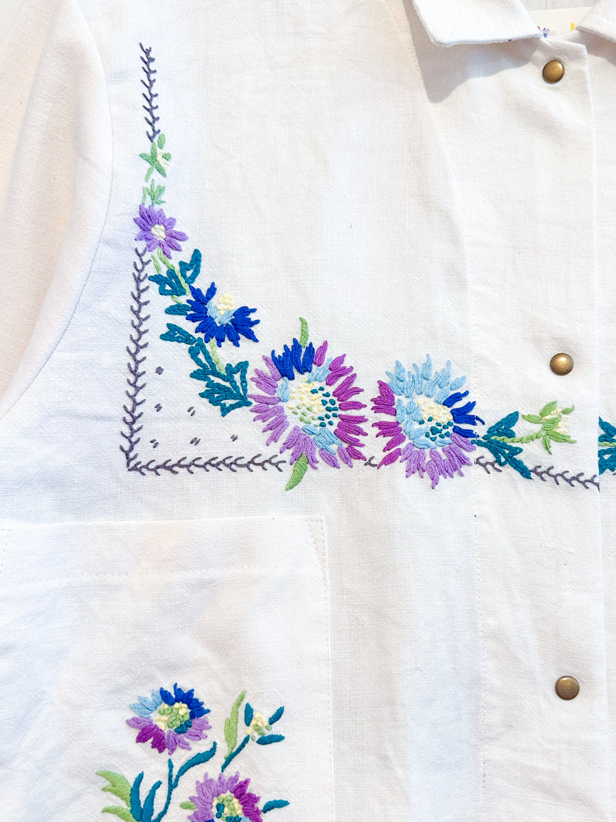 Marley embroidered linen shirt