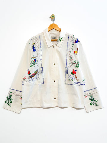 Marley embroidered linen shirt