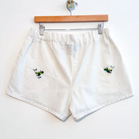 Liv embroidered linen shorts