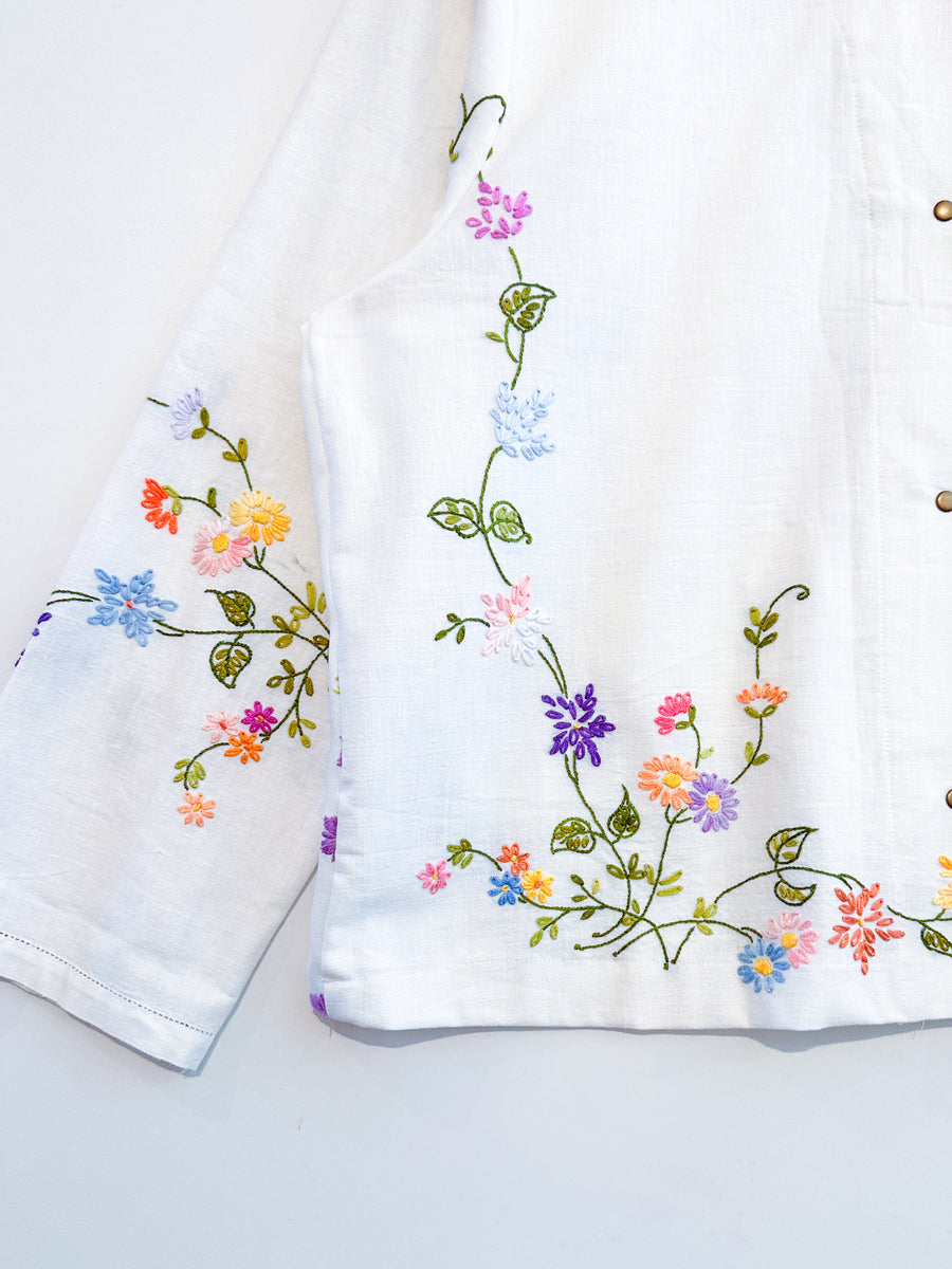 Marley embroidered linen shirt